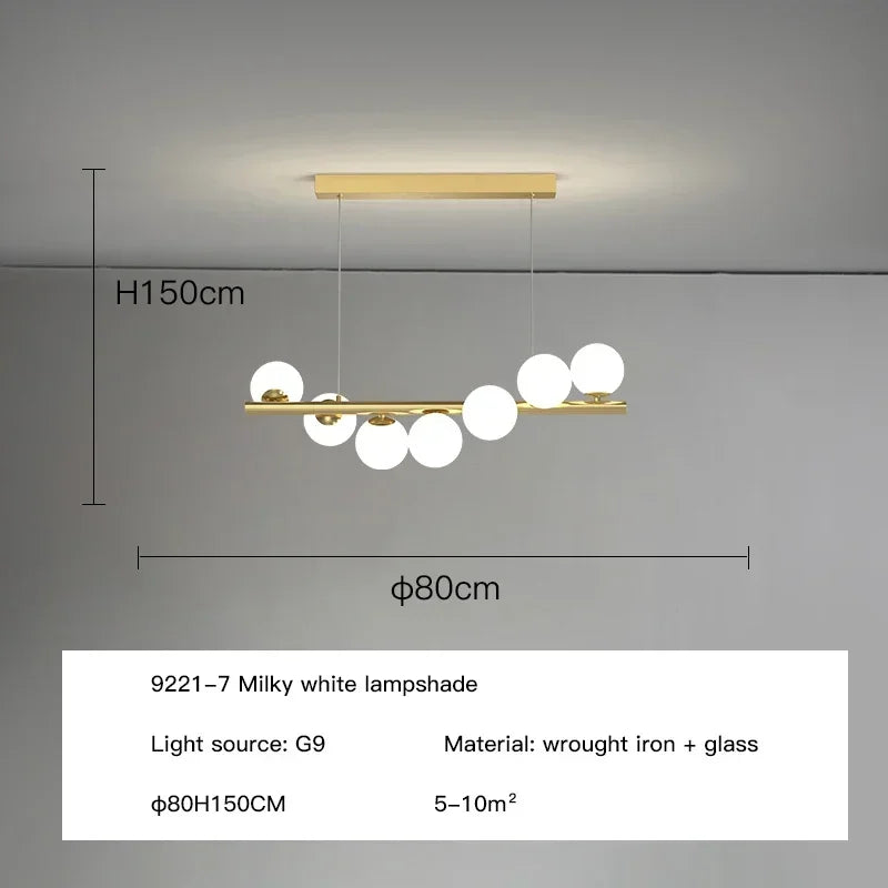 Led Ceiling Chandelier Glass Dining