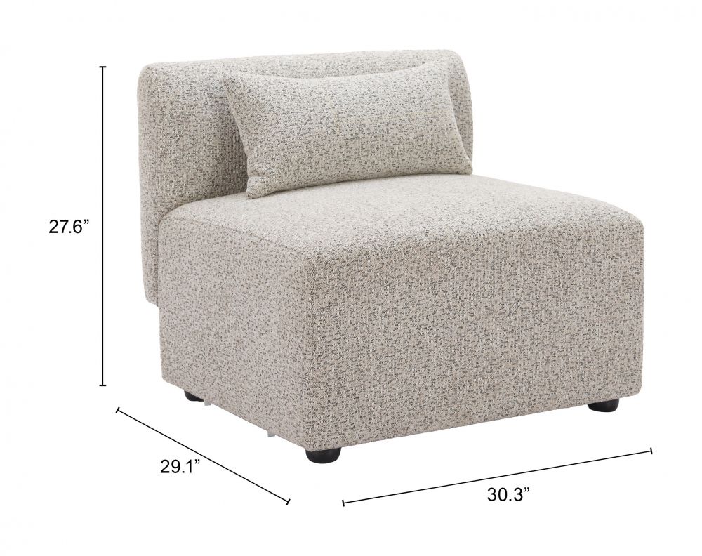 Textured Fabric Middle Chair
