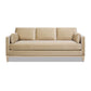 84' Modern Farmhouse Sofa, Fawn Brown Performance Velvet