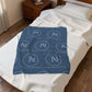 JM Home Essentials Logo Throw Plush Velveteen Blanket