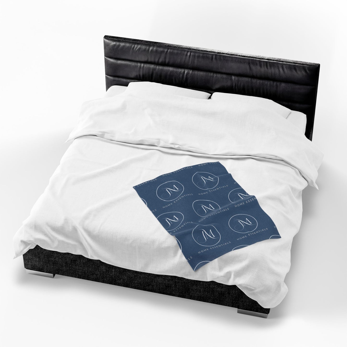 JM Home Essentials Logo Throw Plush Velveteen Blanket