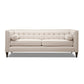 84' Modern Tuxedo Tufted Sofa, Sky Neutral Beige Polyester