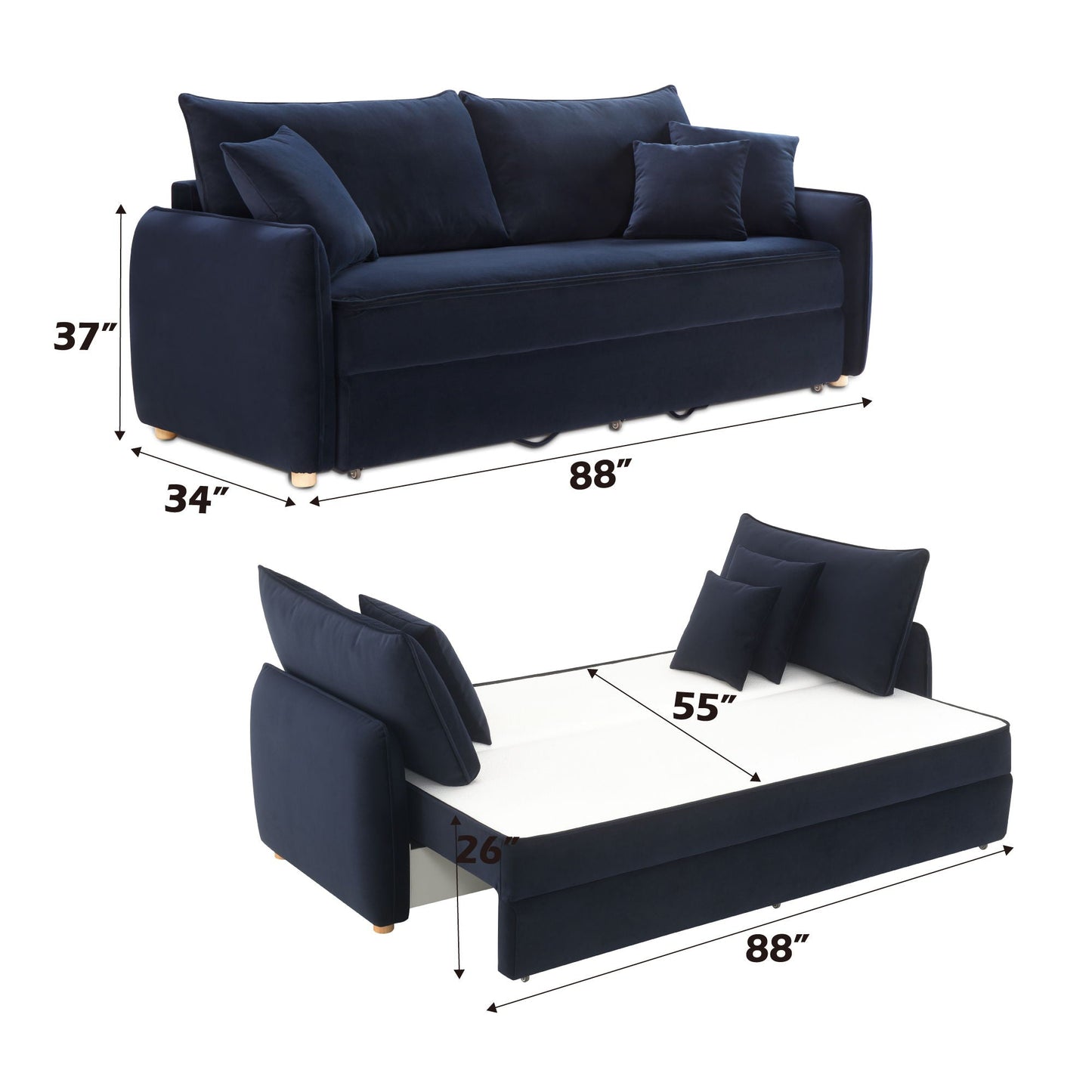 Pull Out Sleep Sofa With Storage