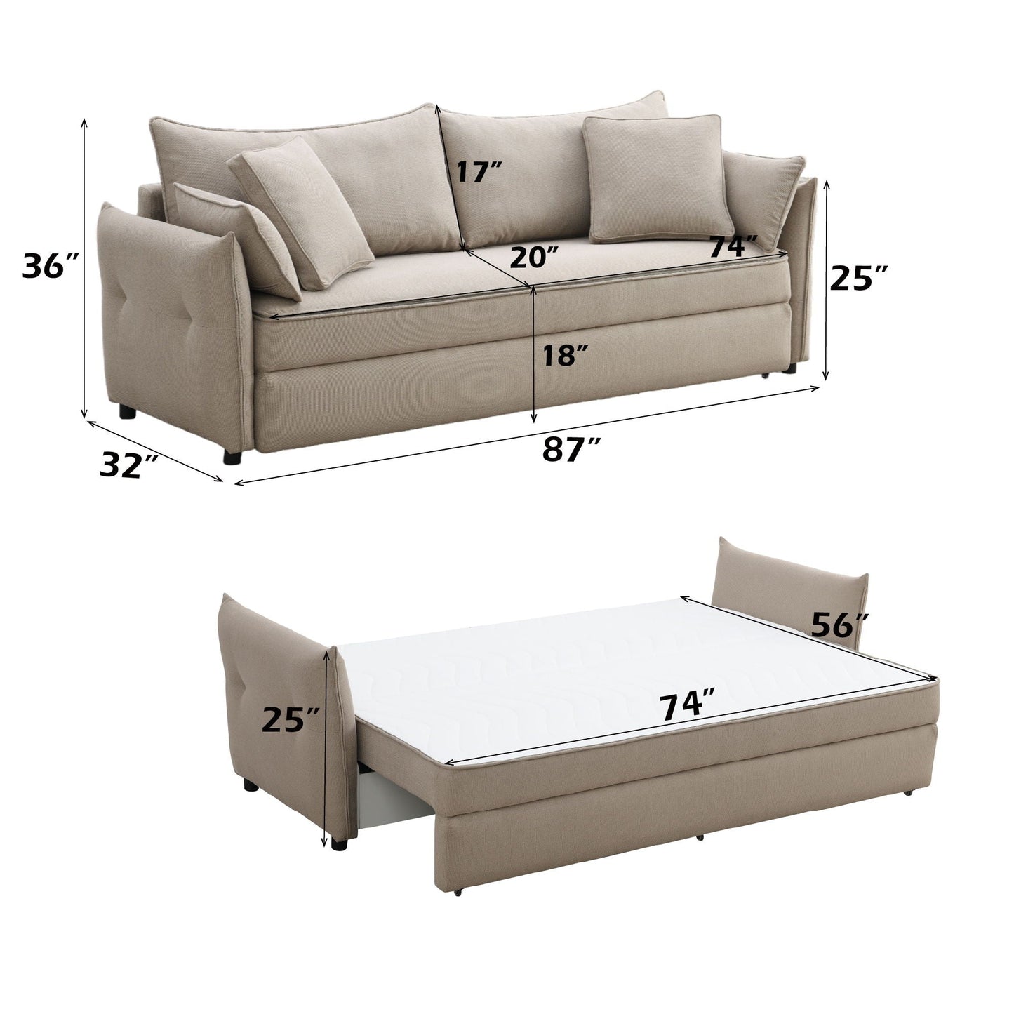 Pull Out Sleep Sofa With Storage