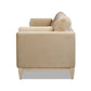 84' Modern Farmhouse Sofa, Fawn Brown Performance Velvet