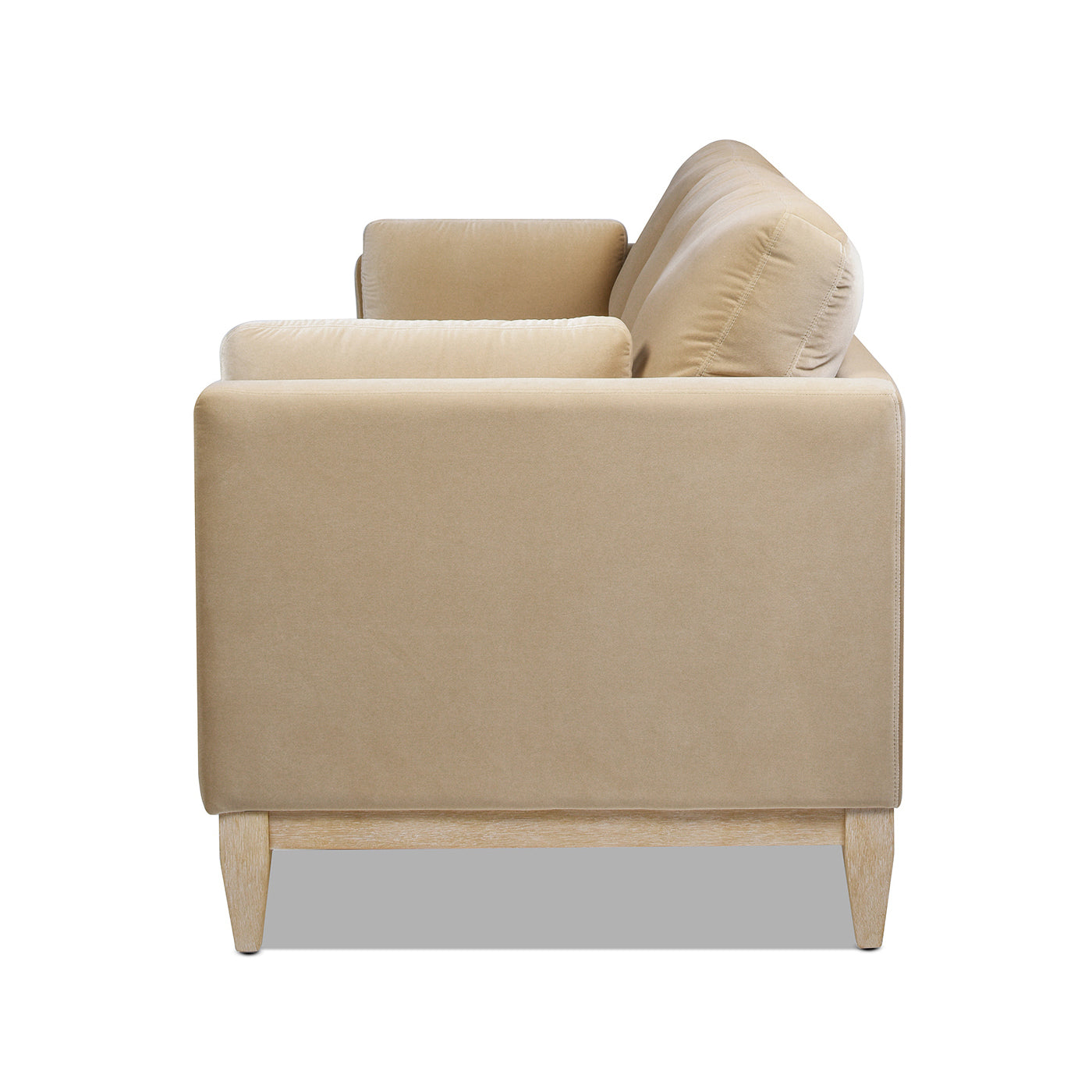 84' Modern Farmhouse Sofa, Fawn Brown Performance Velvet