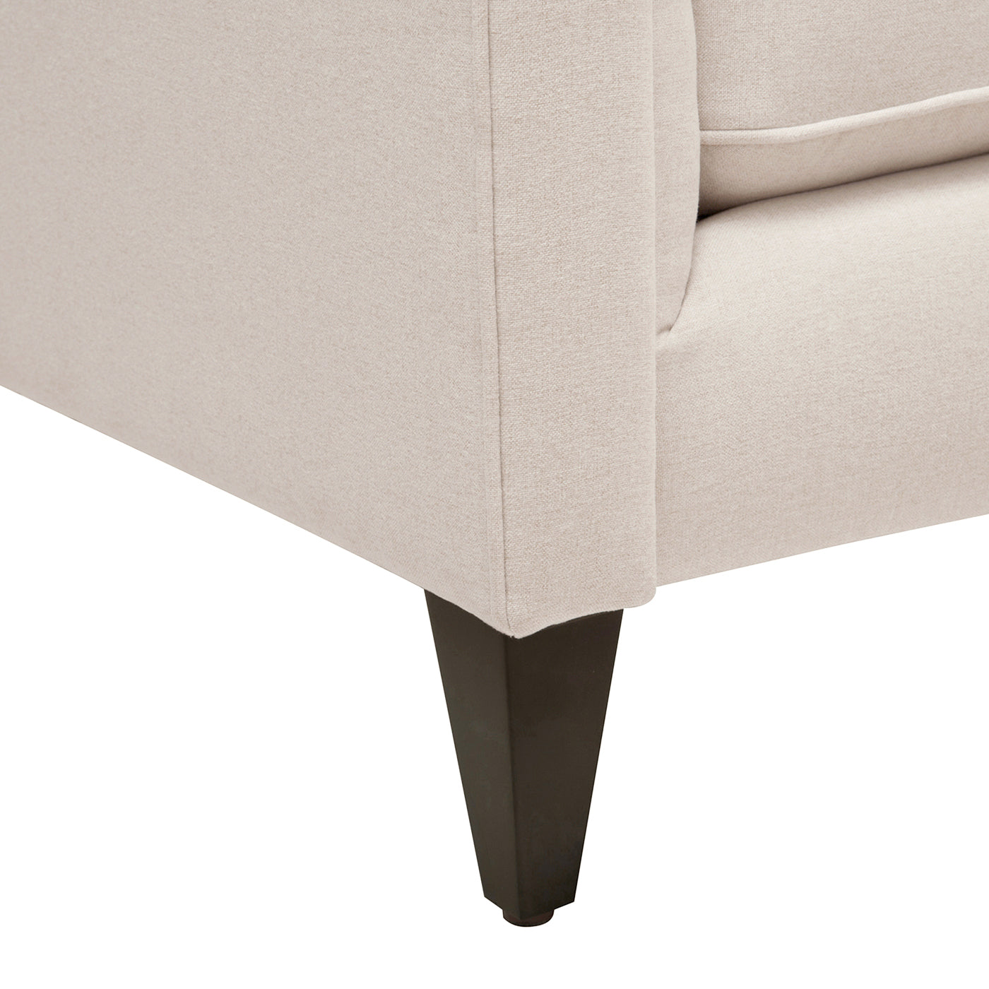 84' Modern Tuxedo Tufted Sofa, Sky Neutral Beige Polyester