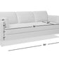 84' Modern Farmhouse Sofa, Fawn Brown Performance Velvet