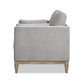 36' Modern Farmhouse Arm Chair, Opal Grey Velvet