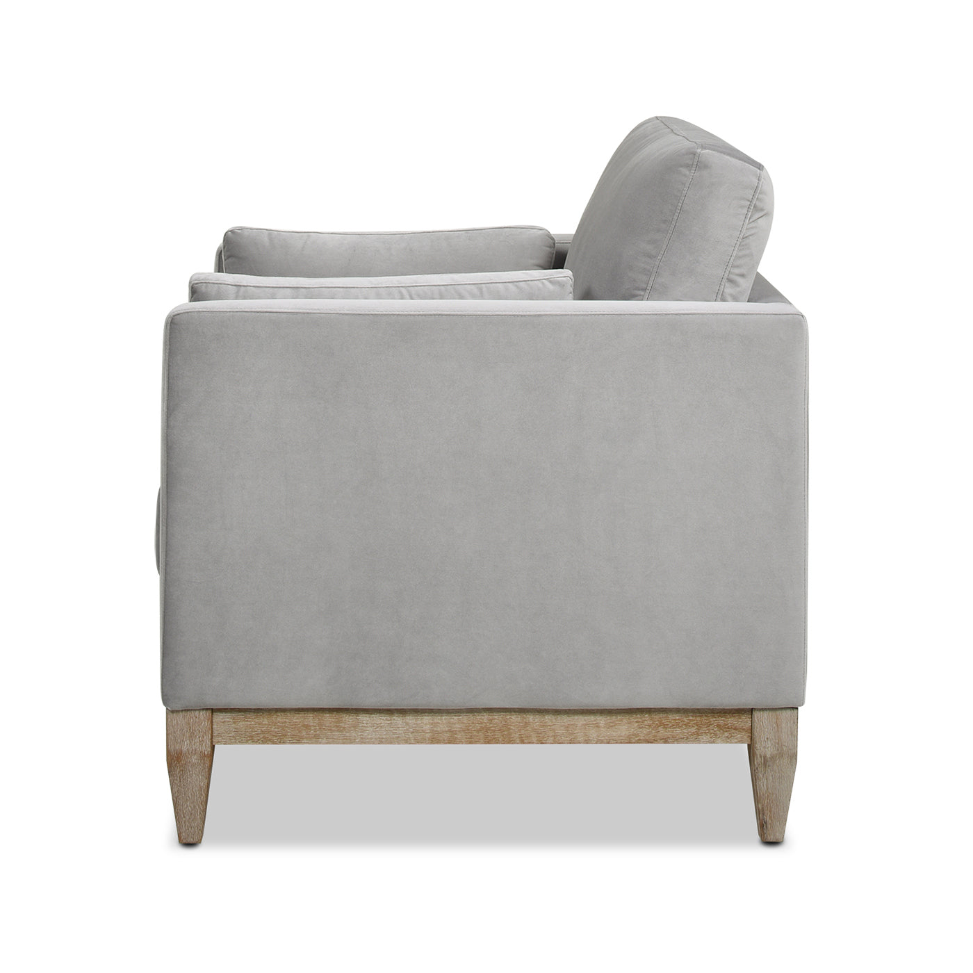 36' Modern Farmhouse Arm Chair, Opal Grey Velvet