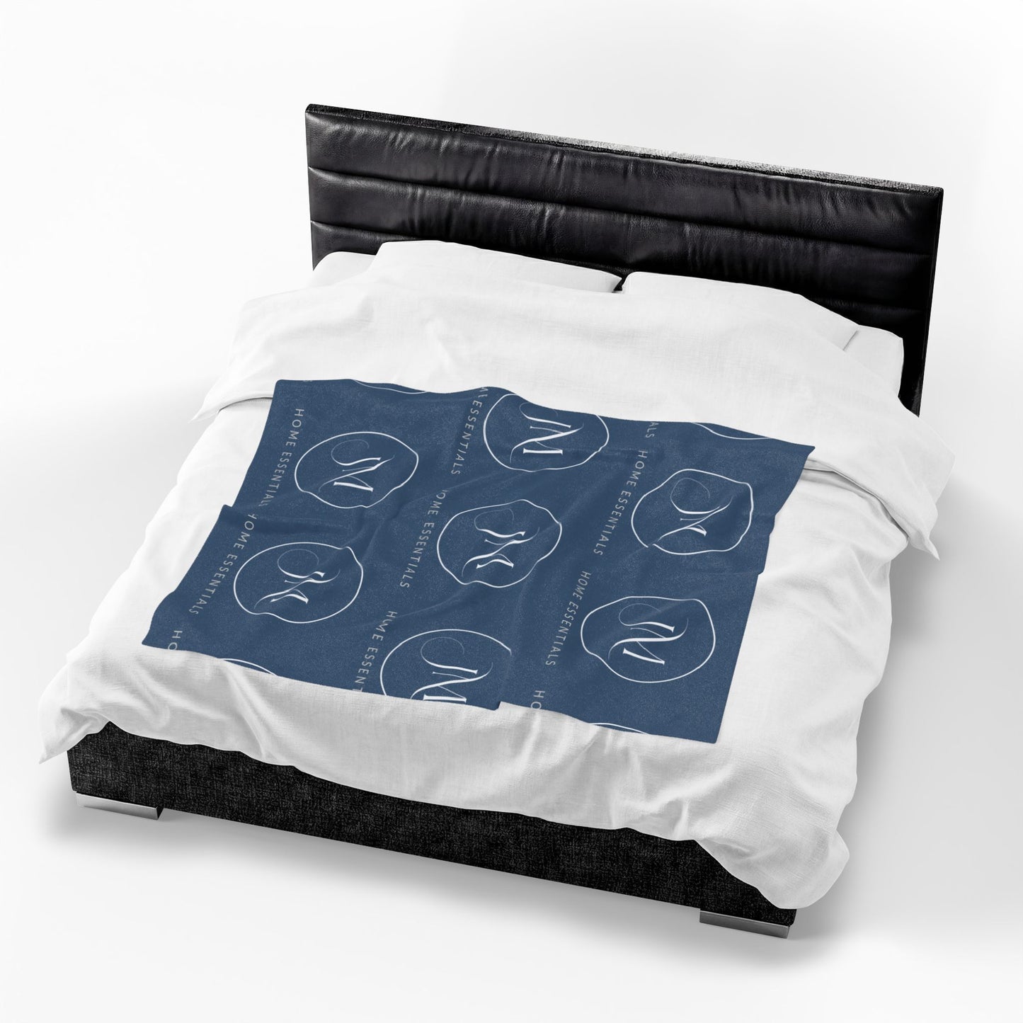 JM Home Essentials Logo Throw Plush Velveteen Blanket