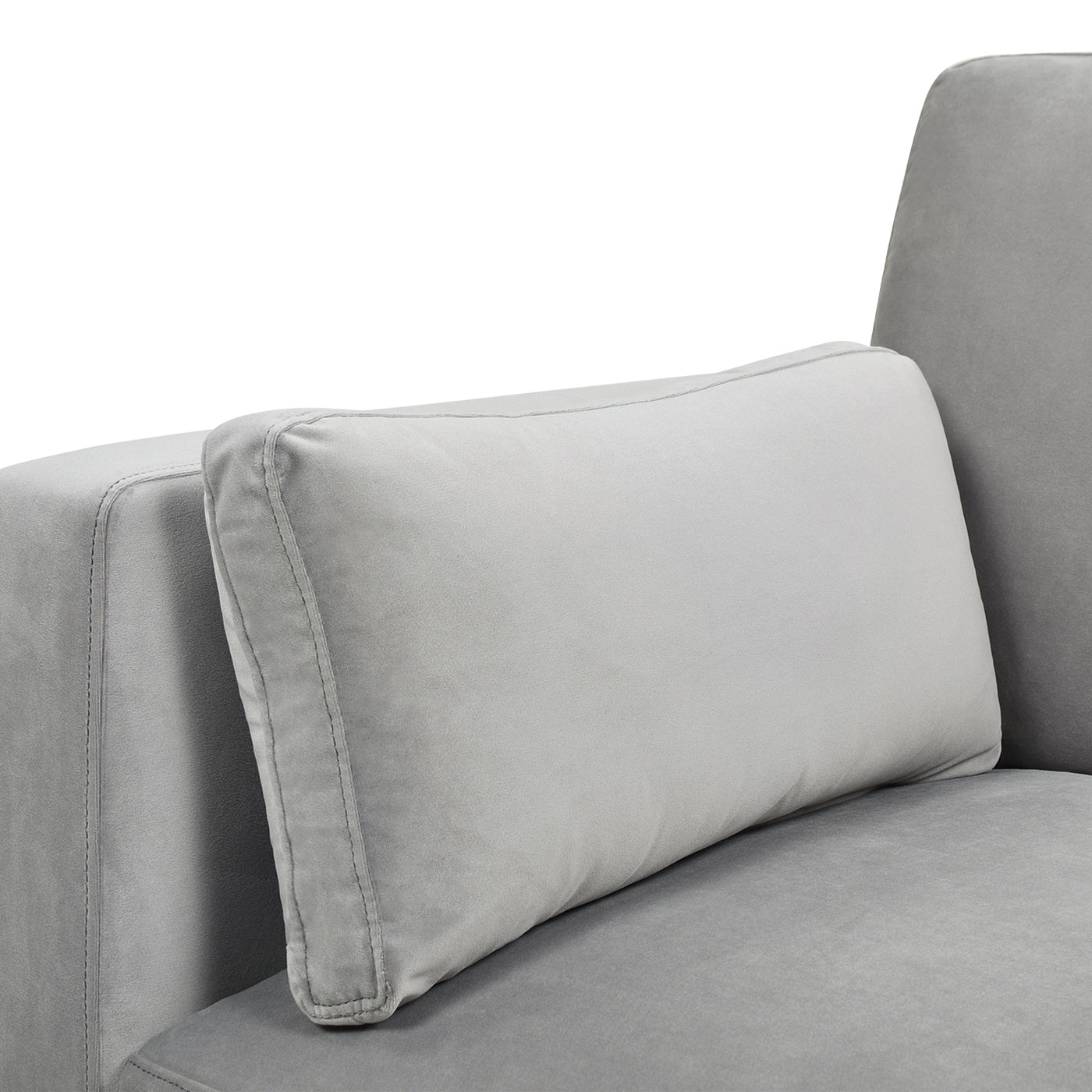 36' Modern Farmhouse Arm Chair, Opal Grey Velvet