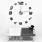 Oversized Acrylic Mirror Wall Clock Modern Art Living Room Decor