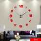 Oversized Acrylic Mirror Wall Clock Modern Art Living Room Decor