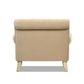 38' Lawson Accent Arm Chair Metal Casters, Fawn Brown Performance Velvet