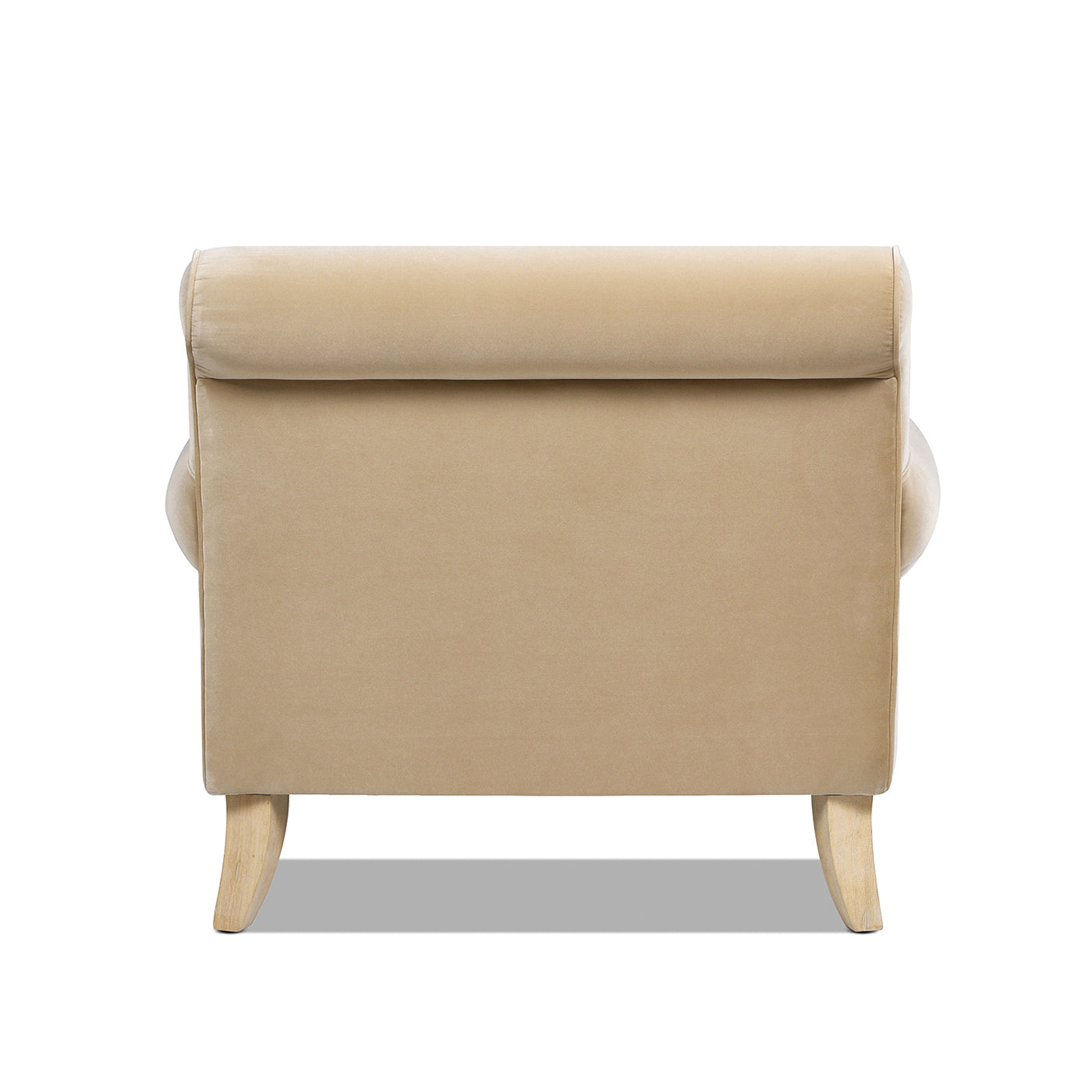 38' Lawson Accent Arm Chair Metal Casters, Fawn Brown Performance Velvet