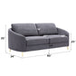 Linen Sofa in Gray
