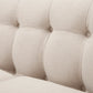 84' Modern Tuxedo Tufted Sofa, Sky Neutral Beige Polyester