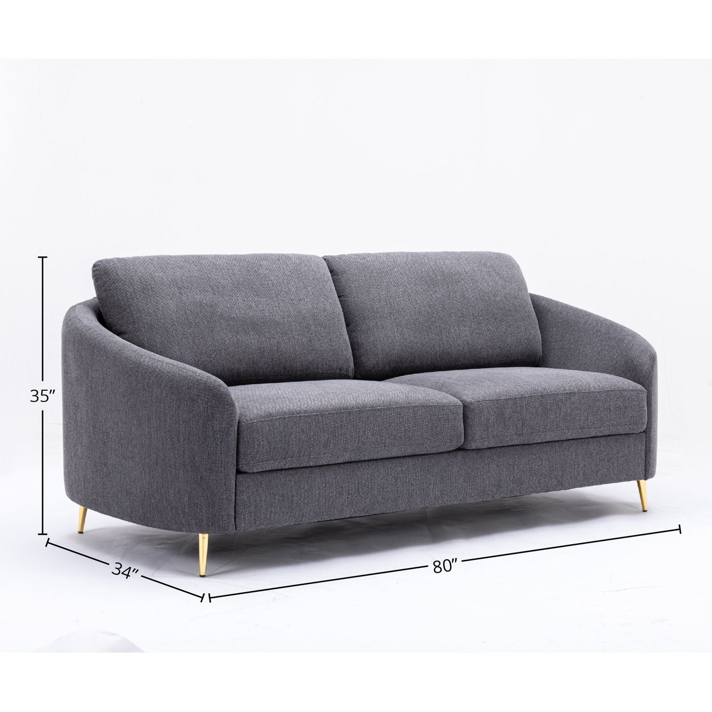 Linen Sofa in Gray
