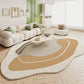Green Plush Irregular Carpet Living Room Bedroom Floor Mat Decor
