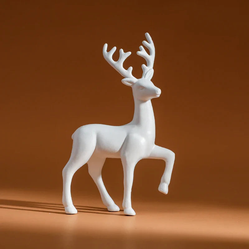 Cute Mother Deer Figurine Kawaii Miniature Kids Room Decor Sculpture