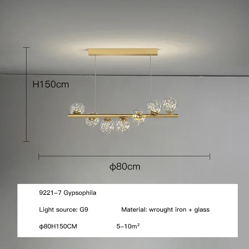 Led Ceiling Chandelier Glass Dining