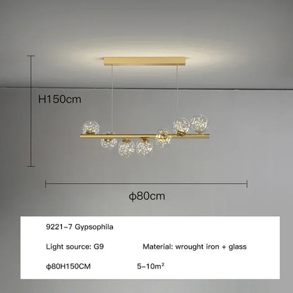 Led Ceiling Chandelier Glass Dining