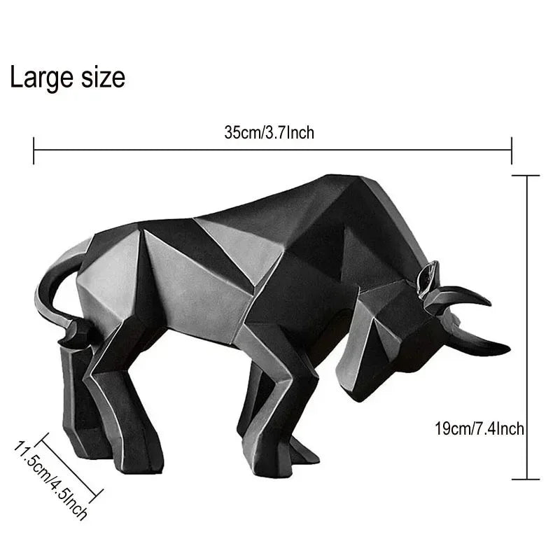 Modern Simple Resin Bull Ornament Creative Home Decor Animal Figurine