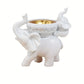Elephant Figurine Candy Tray Key Bowl Decorative Storage Box