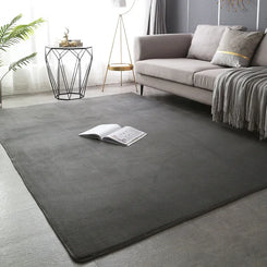 Solid Color Coral Velvet Bathroom Floor Mat Absorbent Non Slip
