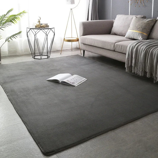Solid Color Coral Velvet Bathroom Floor Mat Absorbent Non Slip