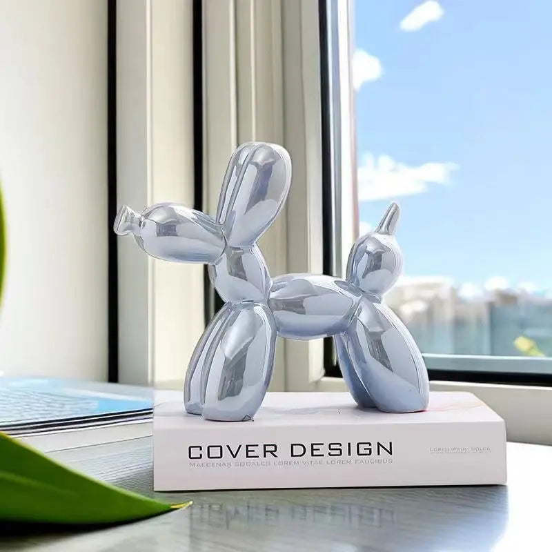 Ceramic Balloon Dog Sculpture Nordic Animal Home Decor Figurine