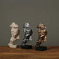 Abstract Silence Is Gold Resin Figurine Hand Face Statue Decor