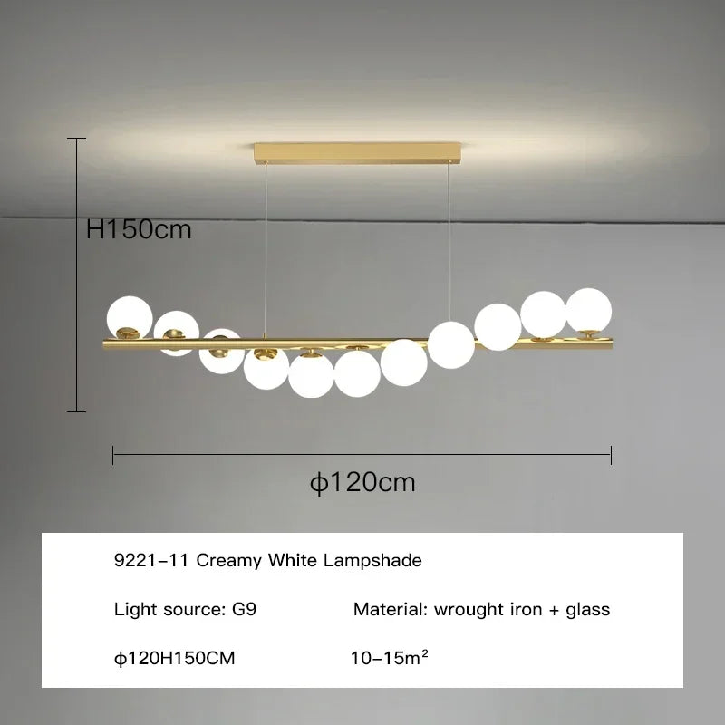 Led Ceiling Chandelier Glass Dining