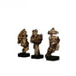 Abstract Silence Is Gold Resin Figurine Hand Face Statue Decor