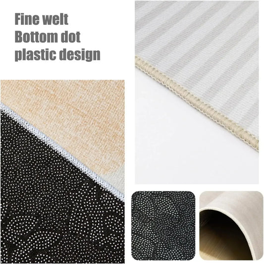 Cream Style Living Room Floor Mat Anti Slip Large Carpet