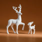 Cute Mother Deer Figurine Kawaii Miniature Kids Room Decor Sculpture