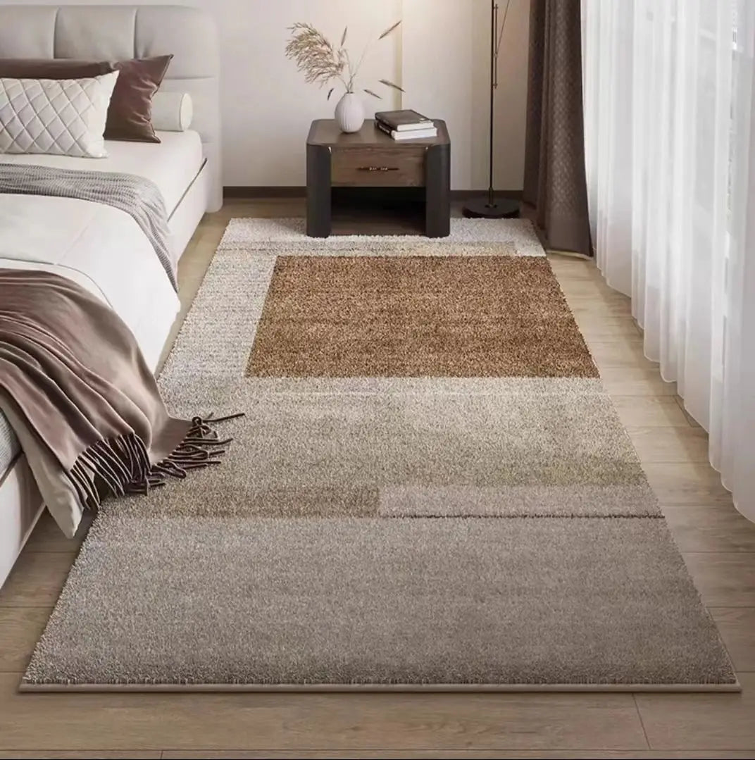 Japanese Style Imitation Cashmere Carpet Soft Washable Floor Mat