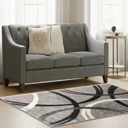 Modern Geometric Abstract Crystal Pile Carpet Washable Anti Slip