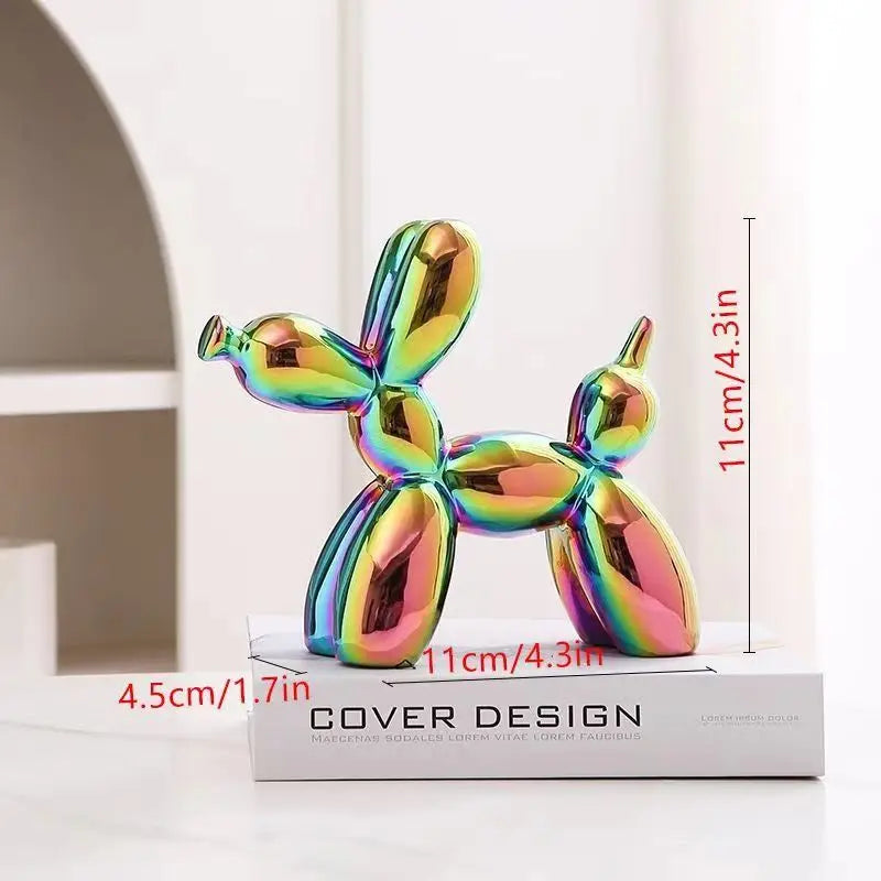 Ceramic Balloon Dog Sculpture Nordic Animal Home Decor Figurine
