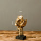 Abstract Silence Is Gold Resin Figurine Hand Face Statue Decor