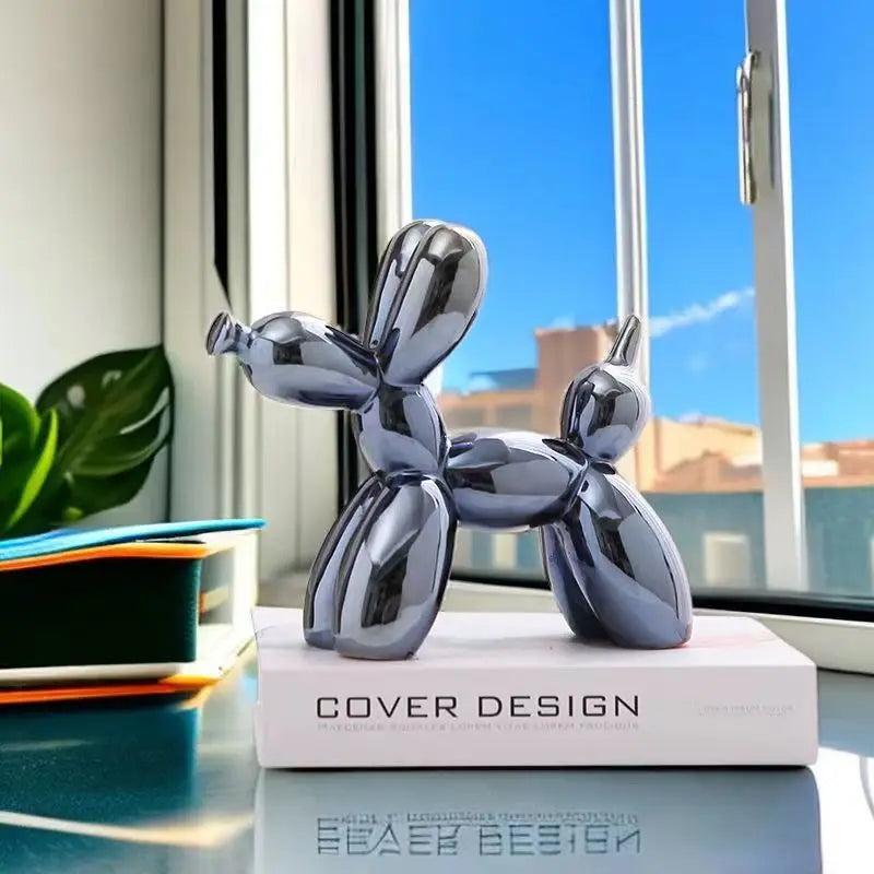Ceramic Balloon Dog Sculpture Nordic Animal Home Decor Figurine