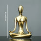 Abstract Ceramic Yoga Poses Figurine Porcelain Lady Statue Home Decor