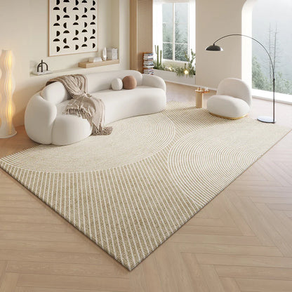 Cream Style Living Room Floor Mat Anti Slip Large Carpet