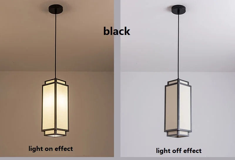Chinese Fabric Pendant Light Modern Chandelier for Living Room