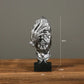 Abstract Silence Is Gold Resin Figurine Hand Face Statue Decor
