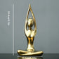 Abstract Ceramic Yoga Poses Figurine Porcelain Lady Statue Home Decor