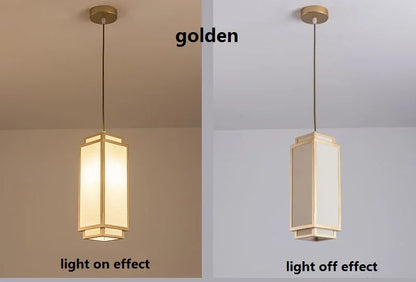Chinese Fabric Pendant Light Modern Chandelier for Living Room