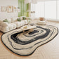 Green Plush Irregular Carpet Living Room Bedroom Floor Mat Decor