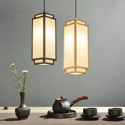 Chinese Fabric Pendant Light Modern Chandelier for Living Room